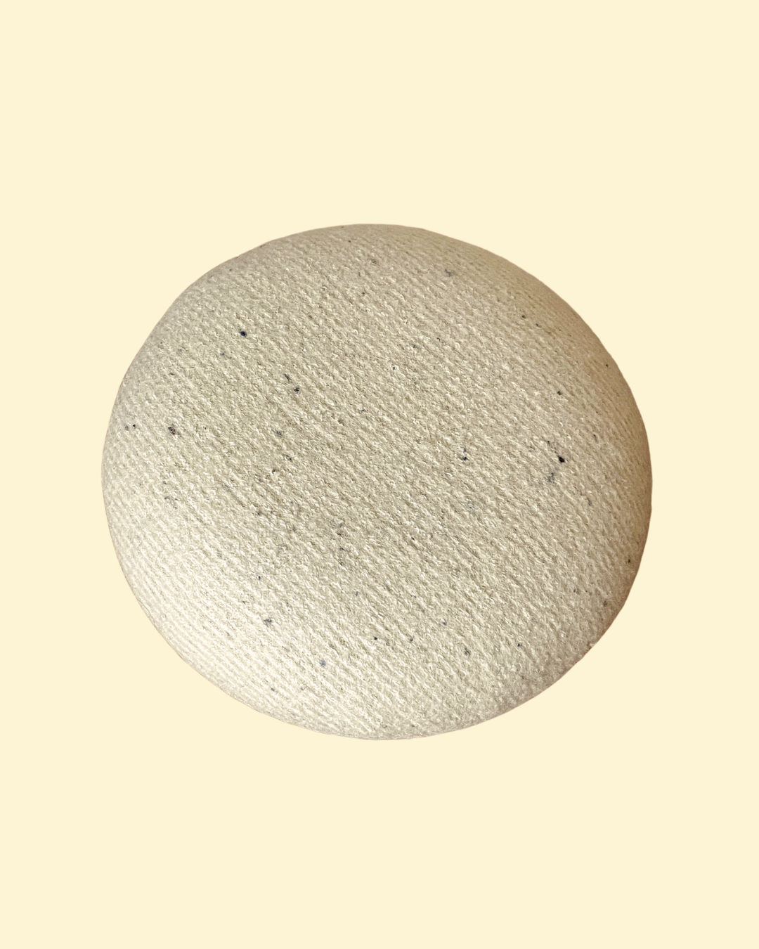 Scalloped Sapele Stool with Wool Upholstered Round Cushion
