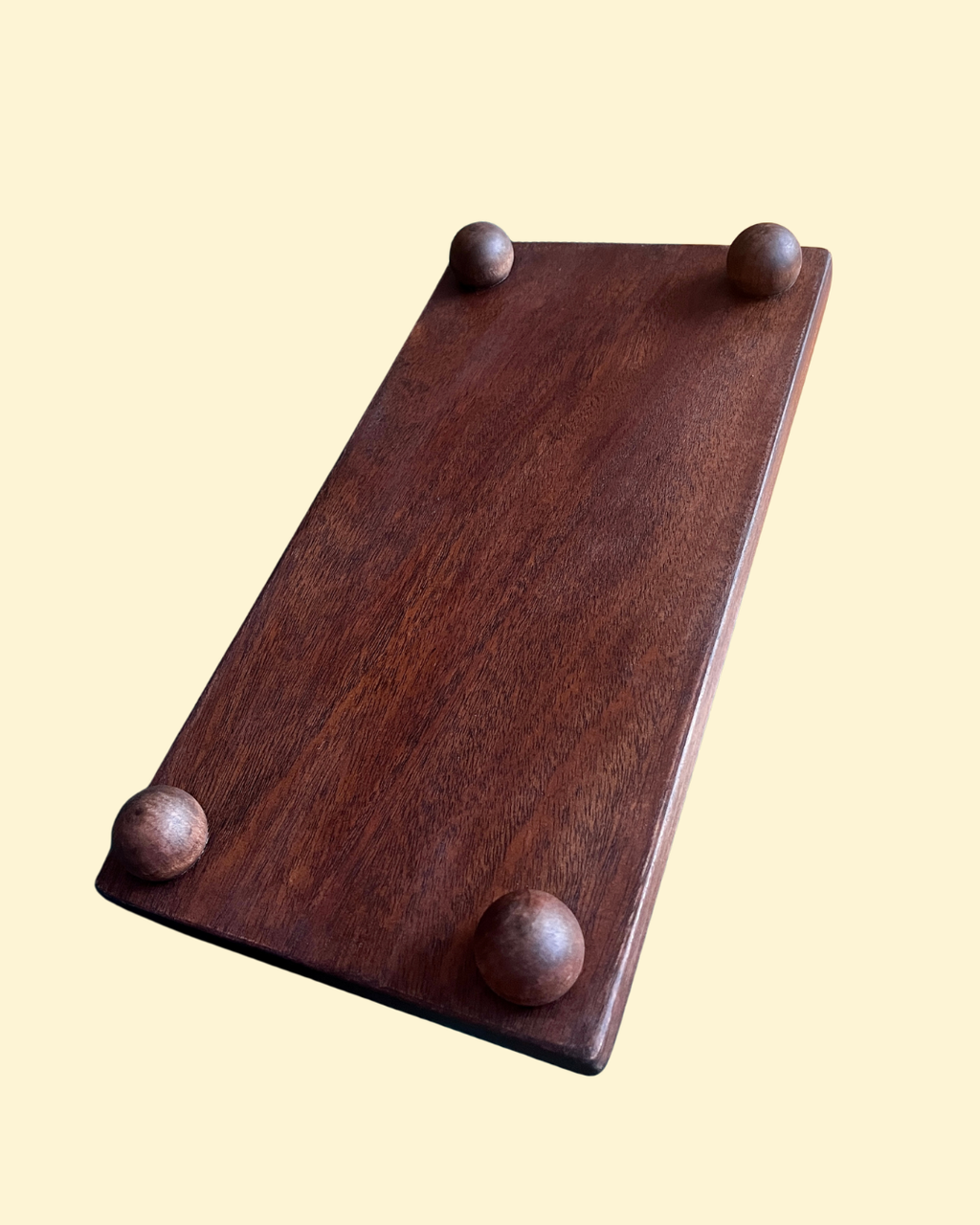 Mahogany Tea Altar with Butter Yellow Tile Inlay