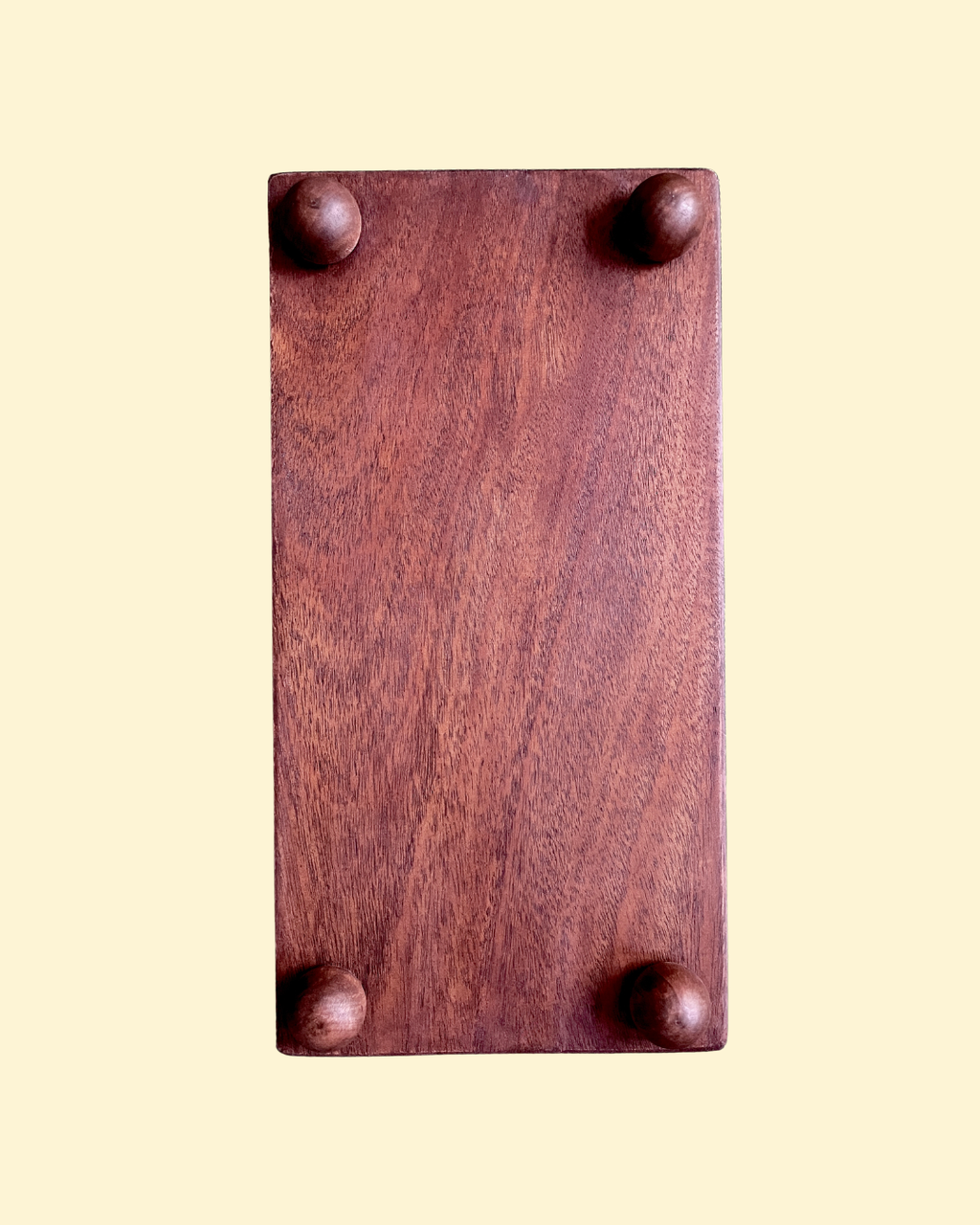 Mahogany Tea Altar with Butter Yellow Tile Inlay