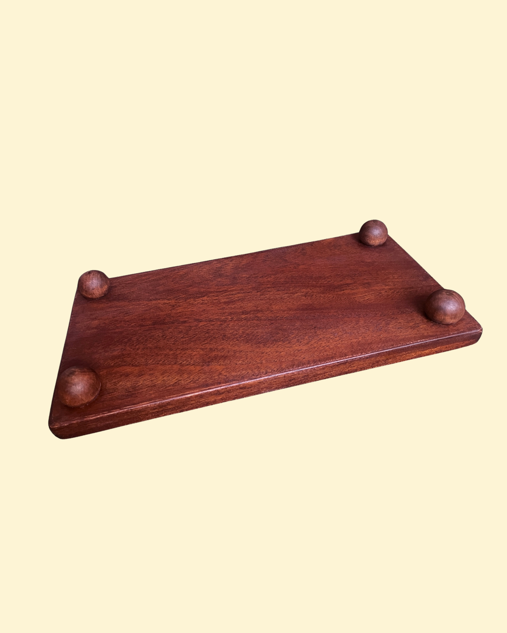 Mahogany Tea Altar with Butter Yellow Tile Inlay