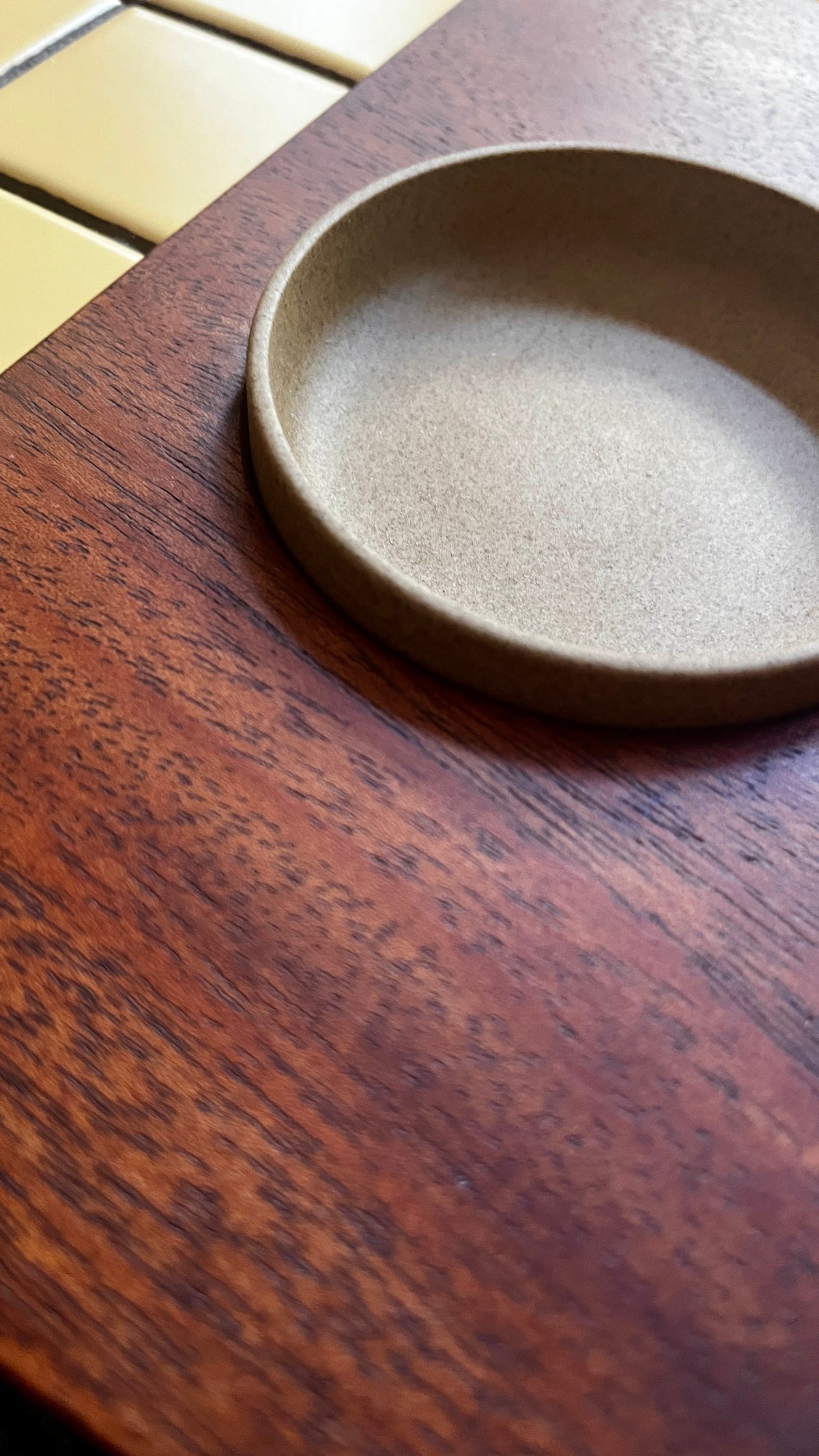 Mahogany Tea Altar with Butter Yellow Tile Inlay